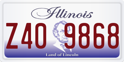 IL license plate Z409868