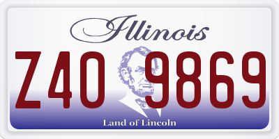 IL license plate Z409869