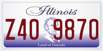 IL license plate Z409870