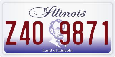 IL license plate Z409871