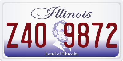 IL license plate Z409872