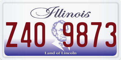 IL license plate Z409873