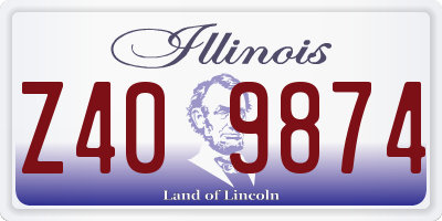 IL license plate Z409874