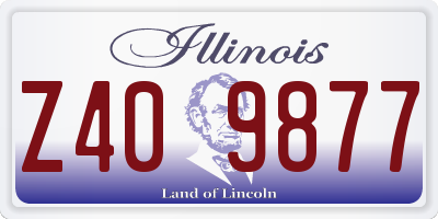 IL license plate Z409877