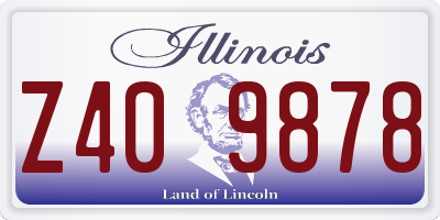 IL license plate Z409878