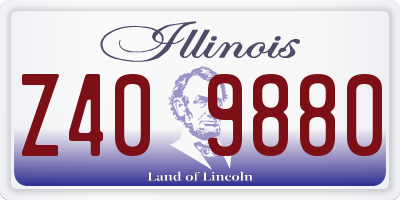 IL license plate Z409880