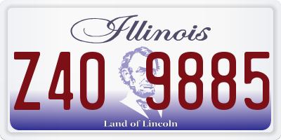 IL license plate Z409885