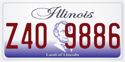 IL license plate Z409886