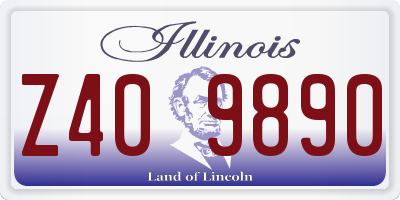 IL license plate Z409890