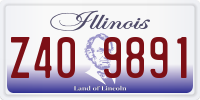 IL license plate Z409891