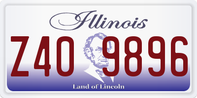 IL license plate Z409896