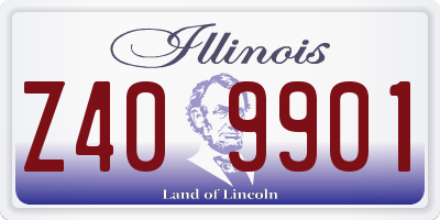 IL license plate Z409901