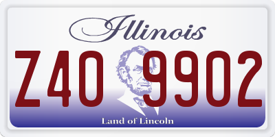 IL license plate Z409902
