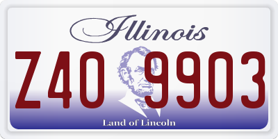 IL license plate Z409903