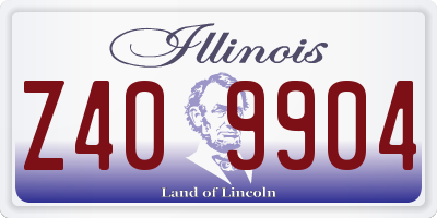 IL license plate Z409904