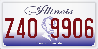 IL license plate Z409906