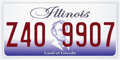 IL license plate Z409907