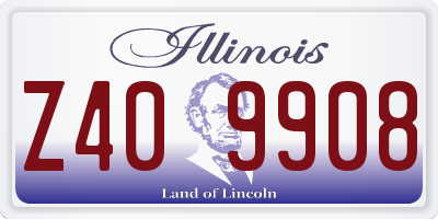 IL license plate Z409908