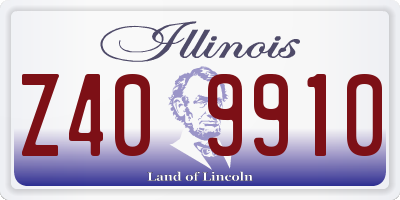 IL license plate Z409910