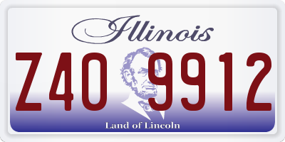 IL license plate Z409912