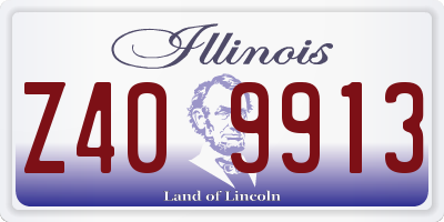 IL license plate Z409913