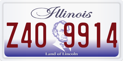 IL license plate Z409914