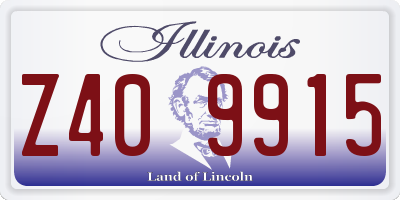 IL license plate Z409915