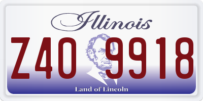 IL license plate Z409918
