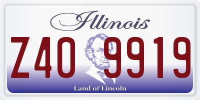 IL license plate Z409919