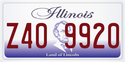 IL license plate Z409920