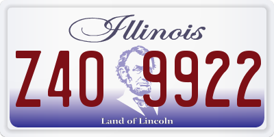 IL license plate Z409922