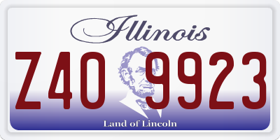 IL license plate Z409923