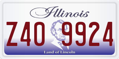 IL license plate Z409924