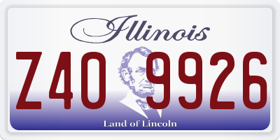 IL license plate Z409926