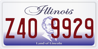IL license plate Z409929