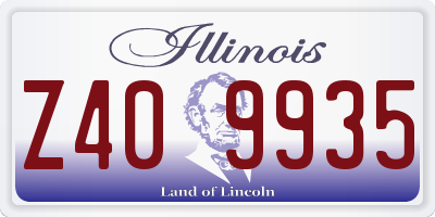 IL license plate Z409935