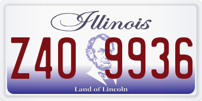 IL license plate Z409936