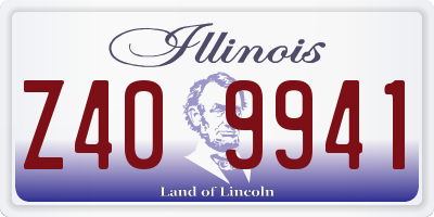 IL license plate Z409941