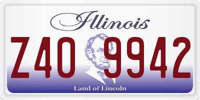IL license plate Z409942