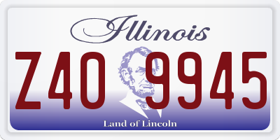 IL license plate Z409945