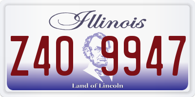 IL license plate Z409947