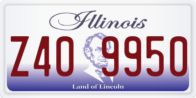 IL license plate Z409950