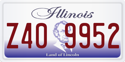 IL license plate Z409952
