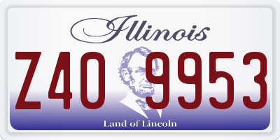 IL license plate Z409953
