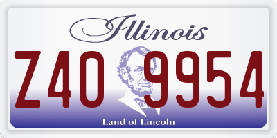 IL license plate Z409954