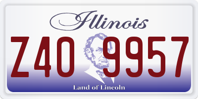 IL license plate Z409957