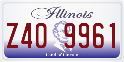IL license plate Z409961