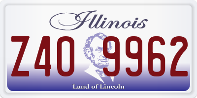 IL license plate Z409962