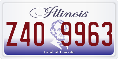 IL license plate Z409963