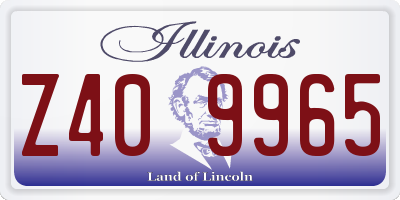 IL license plate Z409965